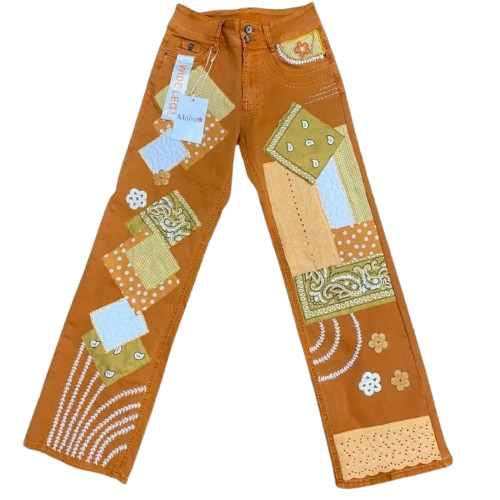 Pantalón Jean Dama Naranja