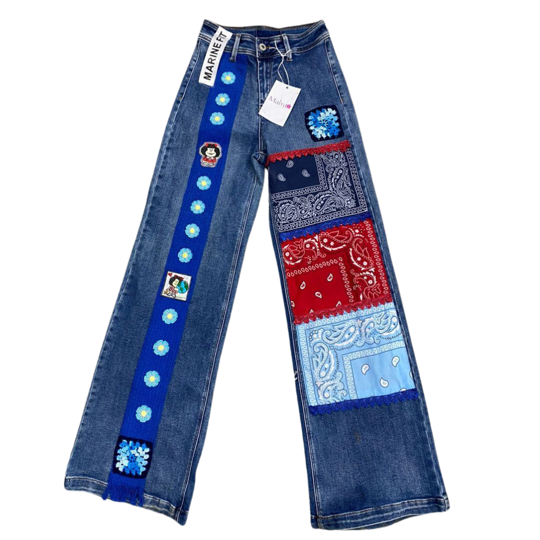 Pantalones dama jean azul